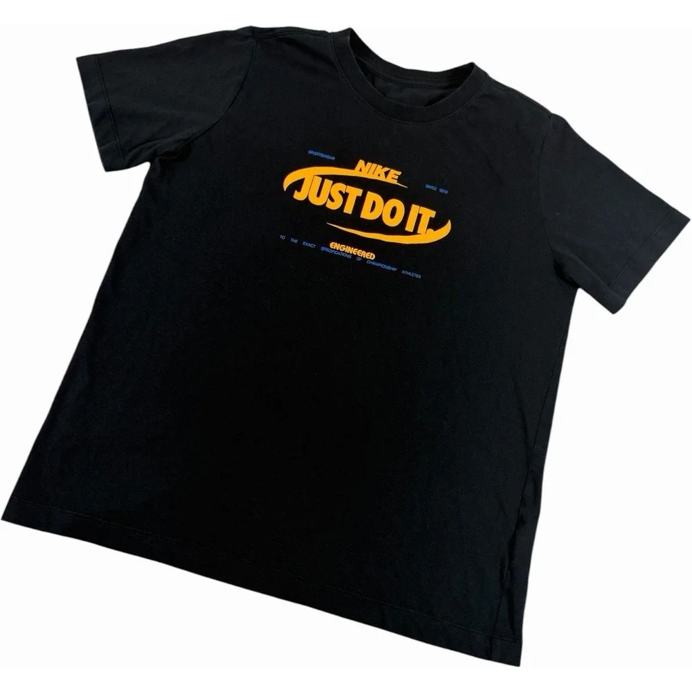 Nike Sportswear 'Just Do It' Graphic Crewneck T-Shirt Black Size XL